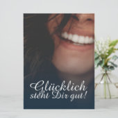 Glücklich steht Dir gut. - Blau (Staand voorkant)