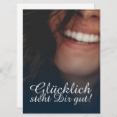 Glücklich steht Dir gut. - Blau (Voorkant / Achterkant)