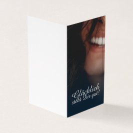 Glücklich steht Dir gut. - Blau Kaart