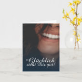 Glücklich steht Dir gut. - Blau Kaart (Gele Bloem)