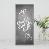Glücklich steht Dir gut. - im Kreidetafelstil (Staand voorkant)