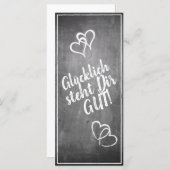 Glücklich steht Dir gut. - im Kreidetafelstil (Voorkant / Achterkant)