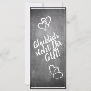 Glücklich steht Dir gut. - im Kreidetafelstil