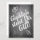 Glücklich steht Dir gut. - im Kreidetafelstil (Voorkant / Achterkant)