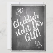 Glücklich steht Dir gut. - im Kreidetafelstil (Voorkant)