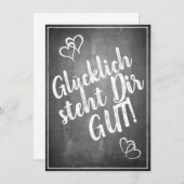 Glücklich steht Dir gut. - im Kreidetafelstil (Voorkant / Achterkant)