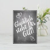 Glücklich steht Dir gut. - im Kreidetafelstil (Staand voorkant)