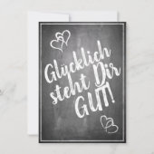 Glücklich steht Dir gut. - im Kreidetafelstil (Voorkant)