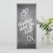 Glücklich steht Dir gut. - im Kreidetafelstil (Staand voorkant)