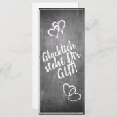 Glücklich steht Dir gut. - im Kreidetafelstil (Voorkant / Achterkant)