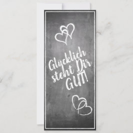 Glücklich steht Dir gut. - im Kreidetafelstil