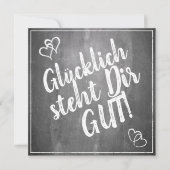 Glücklich steht Dir gut. - im Kreidetafelstil (Voorkant)