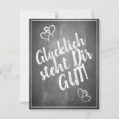 Glücklich steht Dir gut. - im Kreidetafelstil (Voorkant)