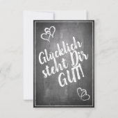 Glücklich steht Dir gut. - im Kreidetafelstil (Voorkant)