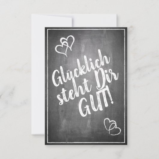 Glücklich steht Dir gut. - im Kreidetafelstil (Voorkant)