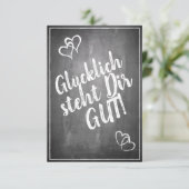 Glücklich steht Dir gut. - im Kreidetafelstil (Staand voorkant)