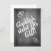 Glücklich steht Dir gut. - im Kreidetafelstil (Voorkant / Achterkant)