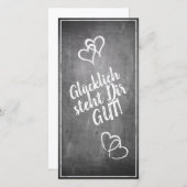Glücklich steht Dir gut. - im Kreidetafelstil (Voorkant / Achterkant)