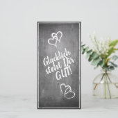 Glücklich steht Dir gut. - im Kreidetafelstil (Staand voorkant)