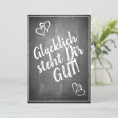 Glücklich steht Dir gut. - im Kreidetafelstil (Staand voorkant)