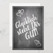 Glücklich steht Dir gut. - im Kreidetafelstil (Voorkant / Achterkant)