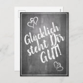 Glücklich steht Dir gut. - im Kreidetafelstil Feestdagenkaart (Voorkant / Achterkant)