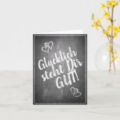 Glücklich steht Dir gut. - im Kreidetafelstil Kaart (Gele Bloem)