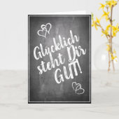 Glücklich steht Dir gut. - im Kreidetafelstil Kaart (Gele Bloem)