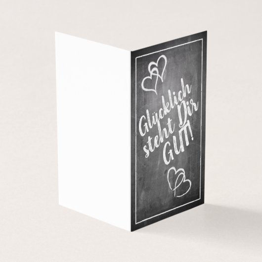 Glücklich steht Dir gut. - im Kreidetafelstil Kaart (Buitenkant)