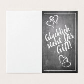 Glücklich steht Dir gut. - im Kreidetafelstil Kaart (Buitenkant ongevouwen)