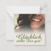 Glücklich steht Dir gut. Notitiekaartje (Voorkant)