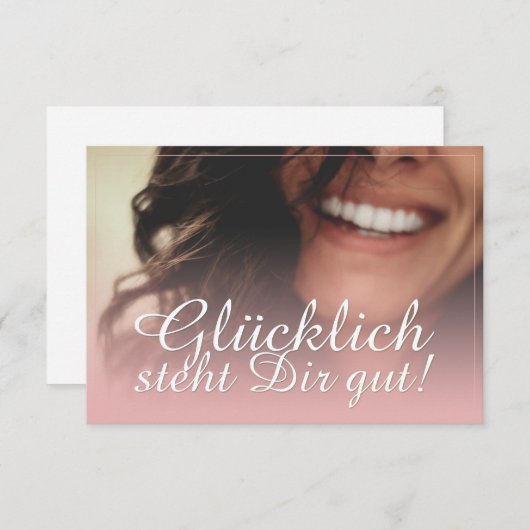 Glücklich steht Dir gut. - Rosé (Voorkant / Achterkant)