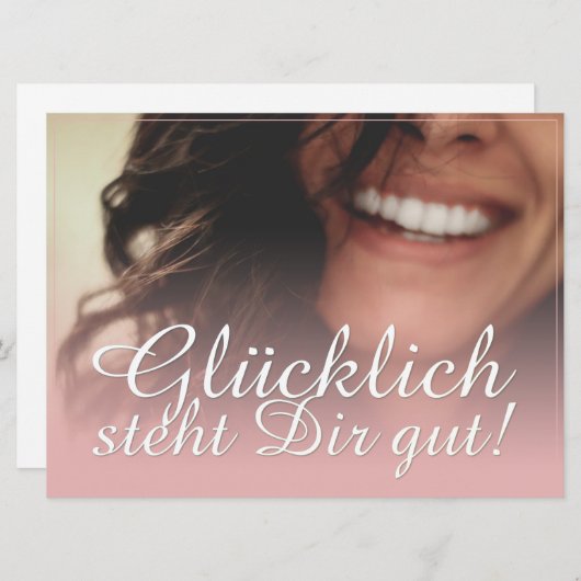 Glücklich steht Dir gut. - Rosé (Voorkant / Achterkant)