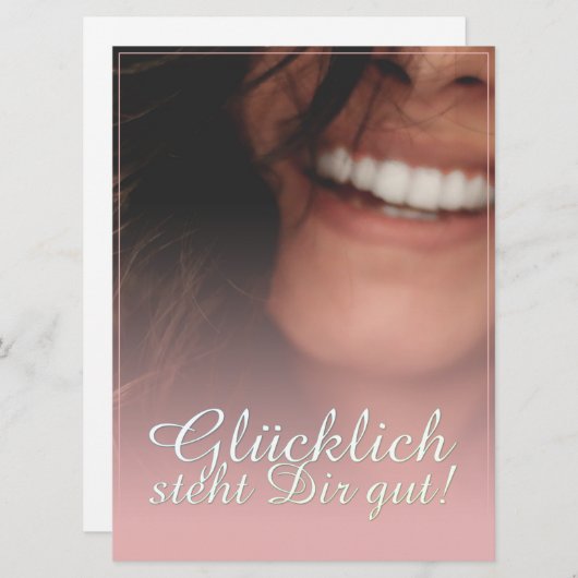 Glücklich steht Dir gut. - Rosé (Voorkant / Achterkant)