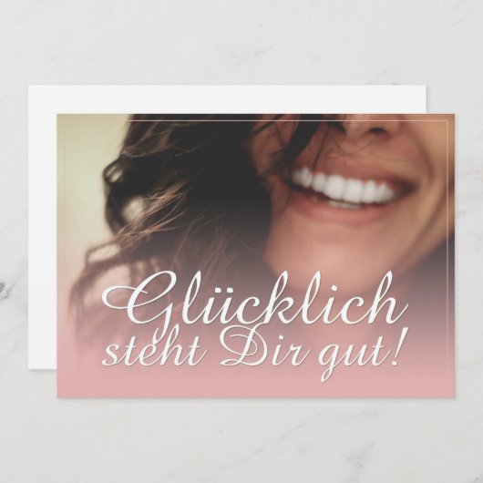 Glücklich steht Dir gut. - Rosé (Voorkant / Achterkant)