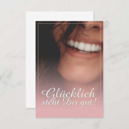 Glücklich steht Dir gut. - Rosé (Voorkant / Achterkant)