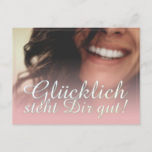 Glücklich steht Dir gut. - Rosé Feestdagenkaart