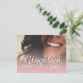 Glücklich steht Dir gut. - Rosé Feestdagenkaart (Staand voorkant)