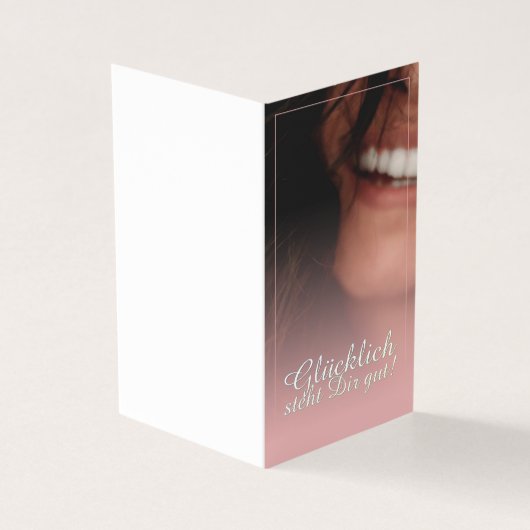 Glücklich steht Dir gut. - Rosé Kaart (Buitenkant)