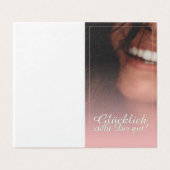 Glücklich steht Dir gut. - Rosé Kaart (Buitenkant ongevouwen)