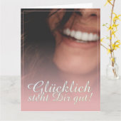 Glücklich steht Dir gut. - Rosé Kaart (Gele Bloem)