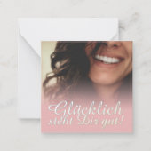 Glücklich steht Dir gut. - Rosé Notitiekaartje (Voorkant)