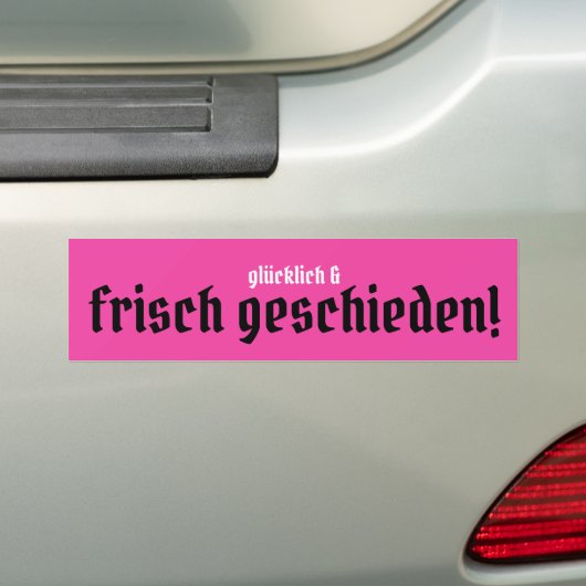 Glücklich und frisch geschieden bumpersticker (Op auto)