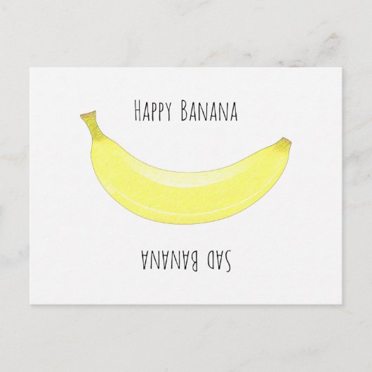 Glückliche Banane - Traurige Banane Briefkaart (Voorkant)