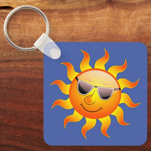 glückliche Sonne Schlüsselanhänger Sleutelhanger (Voorkant)