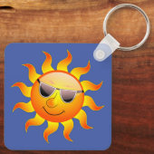 glückliche Sonne Schlüsselanhänger Sleutelhanger (Achterkant)