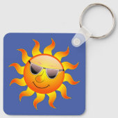 glückliche Sonne Schlüsselanhänger Sleutelhanger (Achterkant)