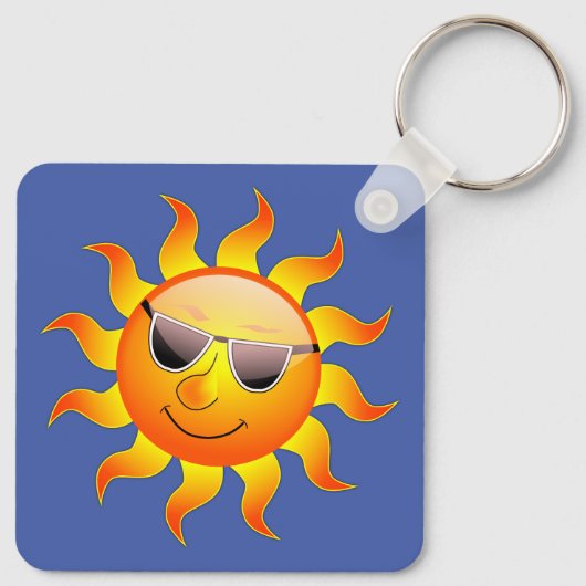 glückliche Sonne Schlüsselanhänger Sleutelhanger (Achterkant)
