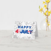 Glücklicher 4th of Juli Kaart (Gele Bloem)