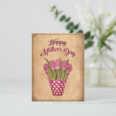 Glücklicher Muttertag Vintage Feestdagenkaart (Staand voorkant)